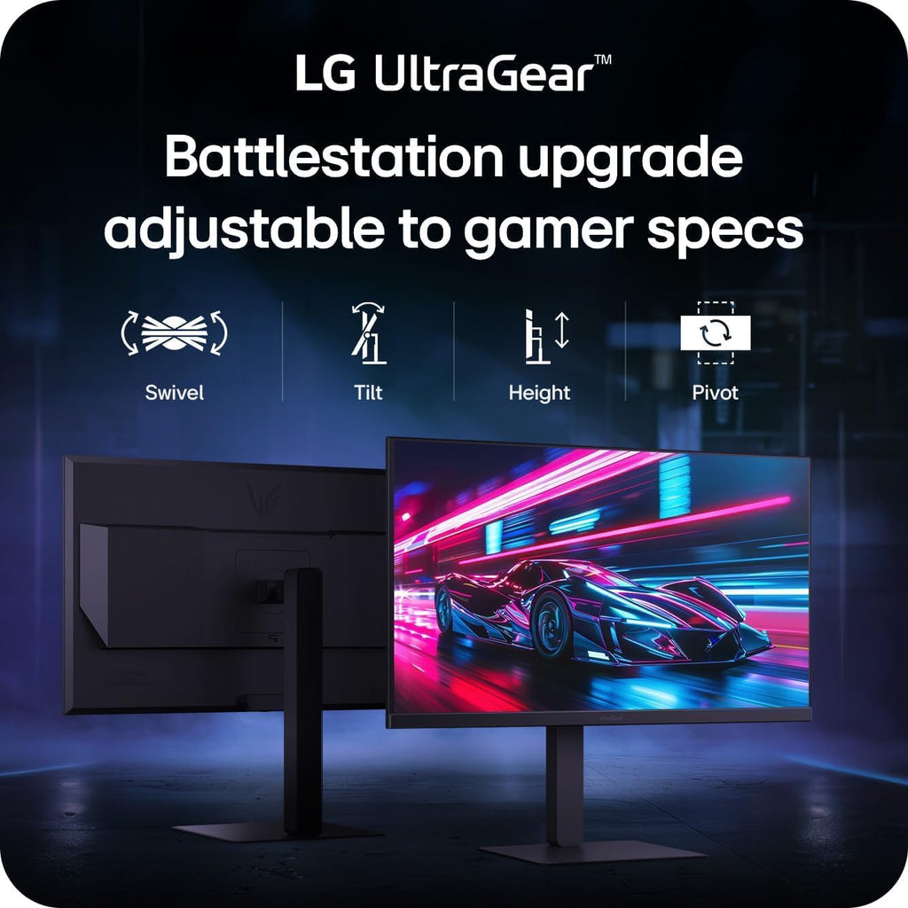 LG 27 inch QHD Monitor | 300Hz -1ms | AMD FreeSync Premium, G-SYNC Compatibility | USB-C, HDMI 2.1 | Built-in Speaker | Tilt/Height/Pivot Adjustable Stand | W/HDMI