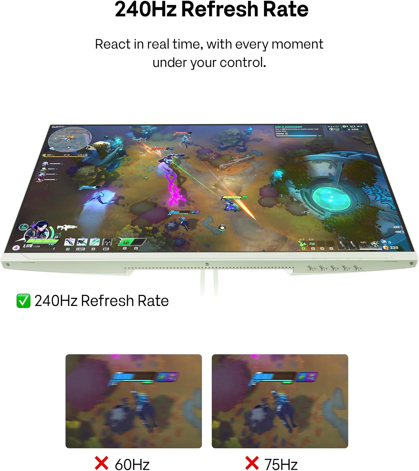 Pixio PX279 Wave Mint Green 27 inch 240Hz Refresh Rate FHD 1080p Resolution Fast IPS Panel 1ms GTG Resonse Time Gaming Monitor and PS1S Wave Mint Green Single Monitor Arm