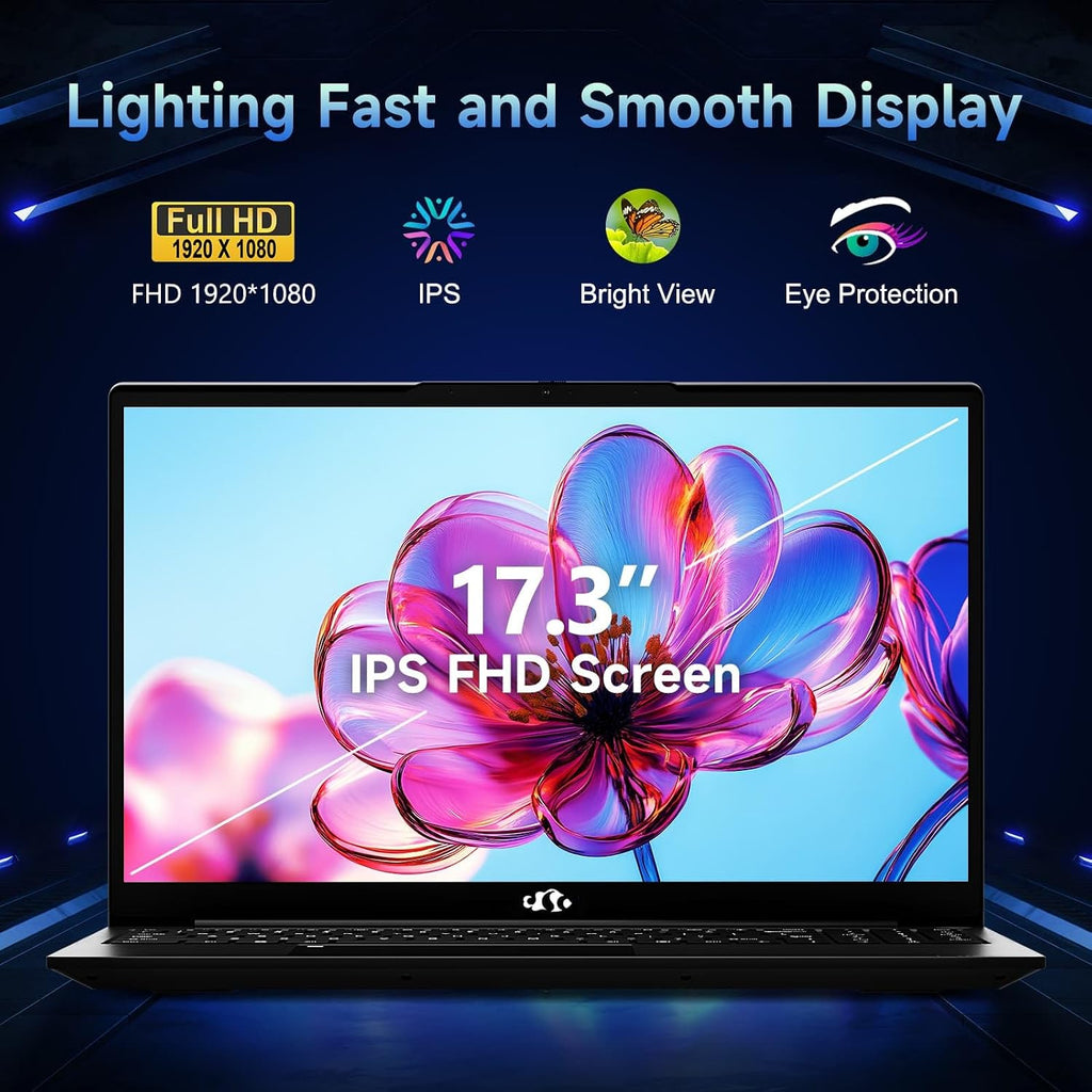 NIMO 17.3' IPS FHD-Gaming-Laptop, 8 Cores AMD Ryzen 7 6800H 64GB DDR5 RAM 2TB SSD (Beat i7-12700H Up to 4.7GHz) AMD Radeon 680M GPU-Computer with 100W Type-C Backlit Keyboard Fingerprint