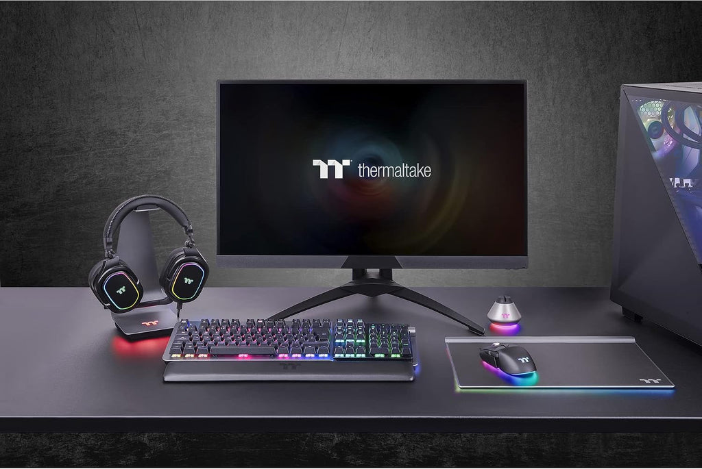 Thermaltake Argent H5 RGB 7.1 Surround Gaming Headset, 50mm Hi-Res Drivers, Compatible with PC, Xbox One, PS4, Mac, Mobile and Nintendo Switch, Black, GHT-THF-DIECBK-31