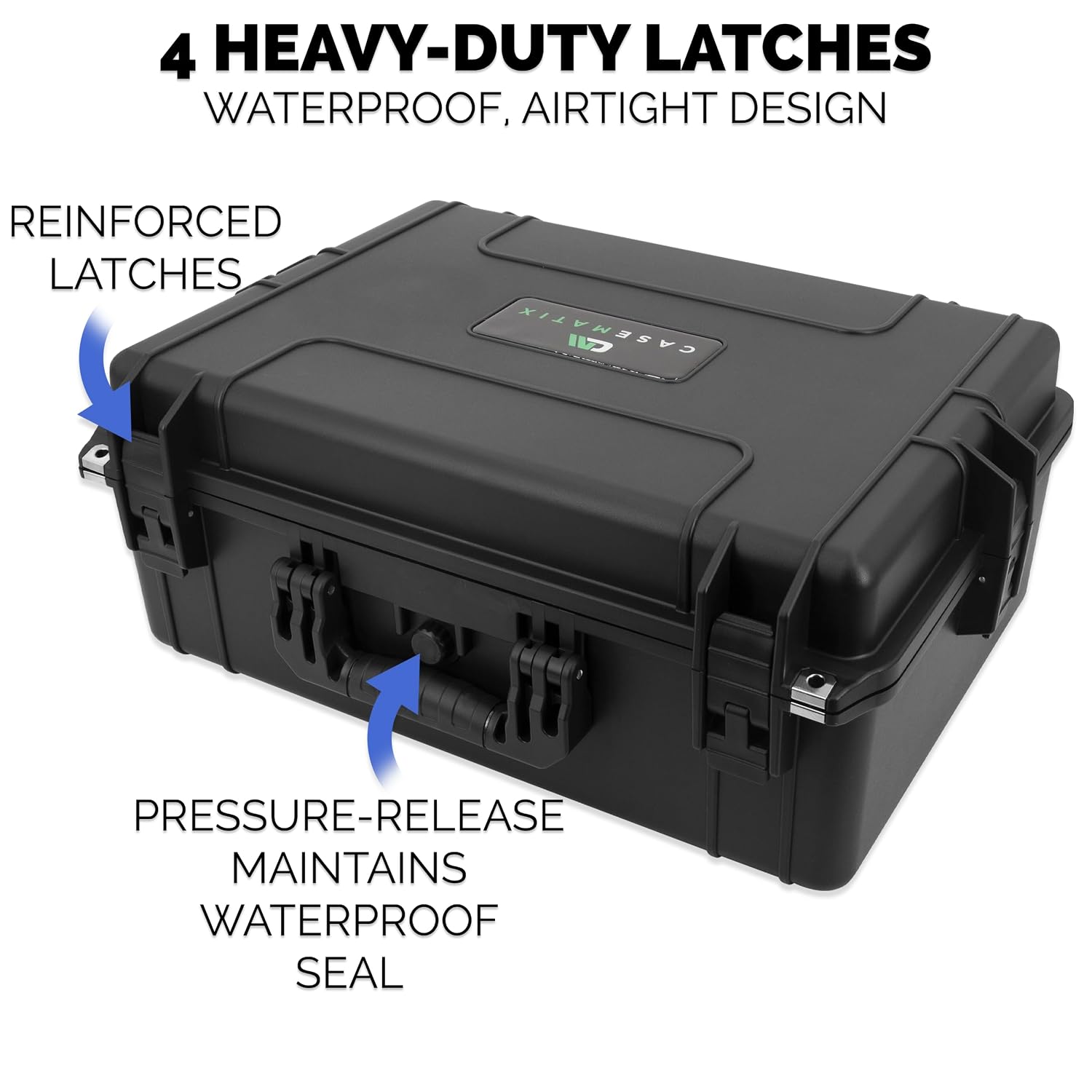 CASEMATIX Hard Shell Travel Case Compatible with Xbox Series X Console, Controllers, Headset and Other Accessories - IPX7 Waterproof and Crushproof Carrying Case with Customized Foam Interior