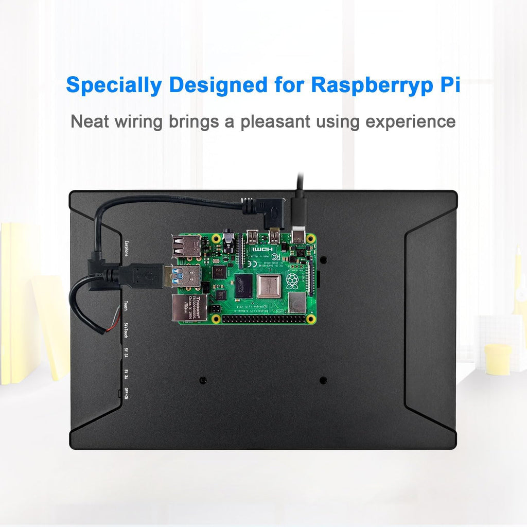 wisecoco 10.5 Inch Touchscreen Monitor for Raspberry Pi 2560×1600 2K OLED Display for RPi 5/4B/3B CM3+/4 HDMI Port Supports Jetson Nano/Windows