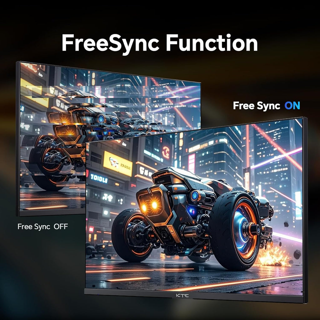 KTC 24 inch Gaming Monitor QHD 180Hz, Fast IPS 1440p Computer Monitor, Up to 185Hz, 1ms, G-Sync/FreeSync, HDR400, Height Adjustable, 2 x HDMI, 1 x DP H24T7 (Renewed)