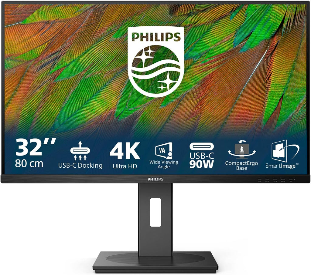 PHILIPS 32' 4K UHD monitor with USB-C docking (Renewed)