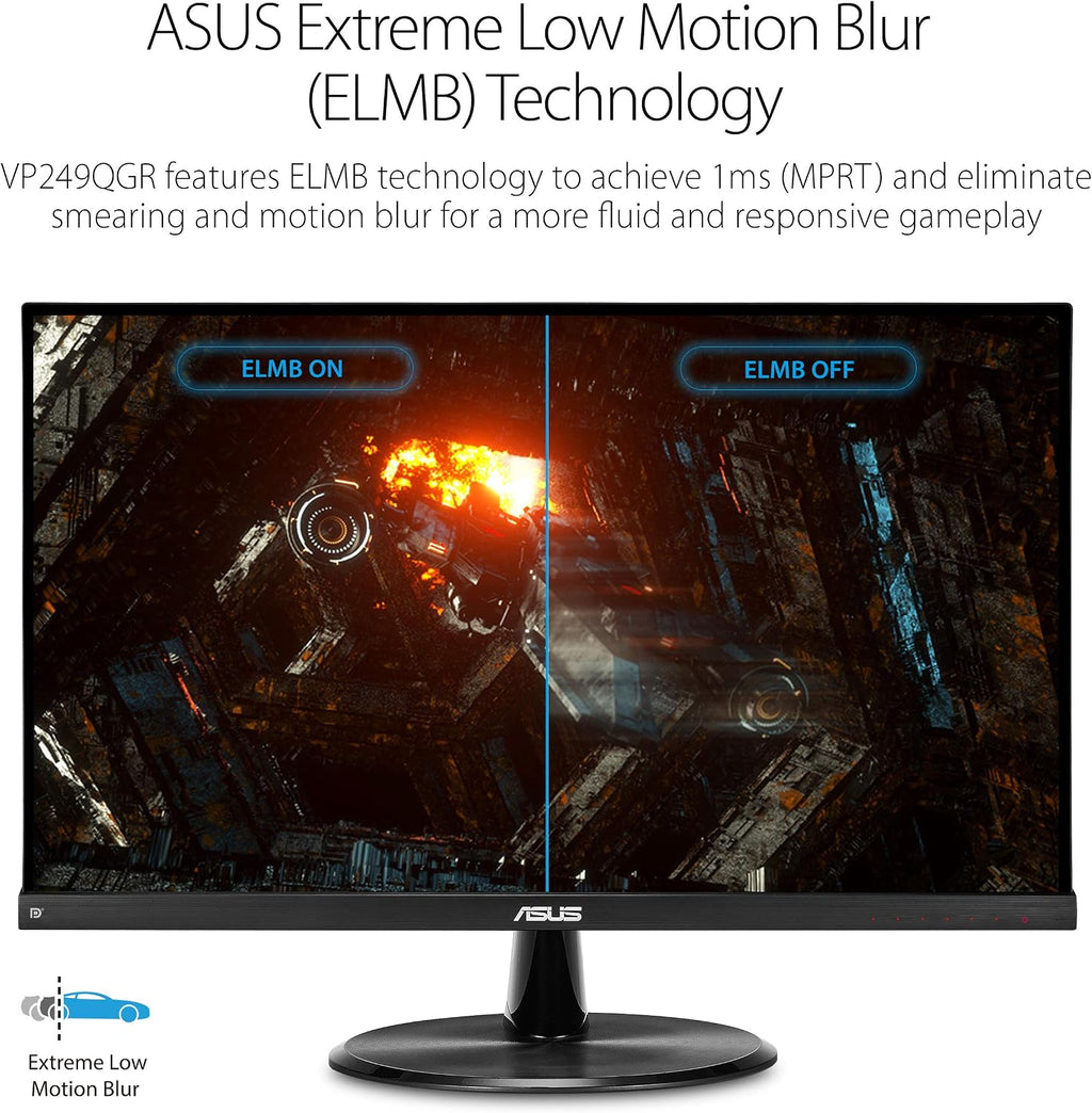 ASUS VP249QGR 23.8' Gaming Monitor 144Hz Full HD (1920 x 1080) IPS 1ms FreeSync ELMB Eye Care DisplayPort HDMI VGA