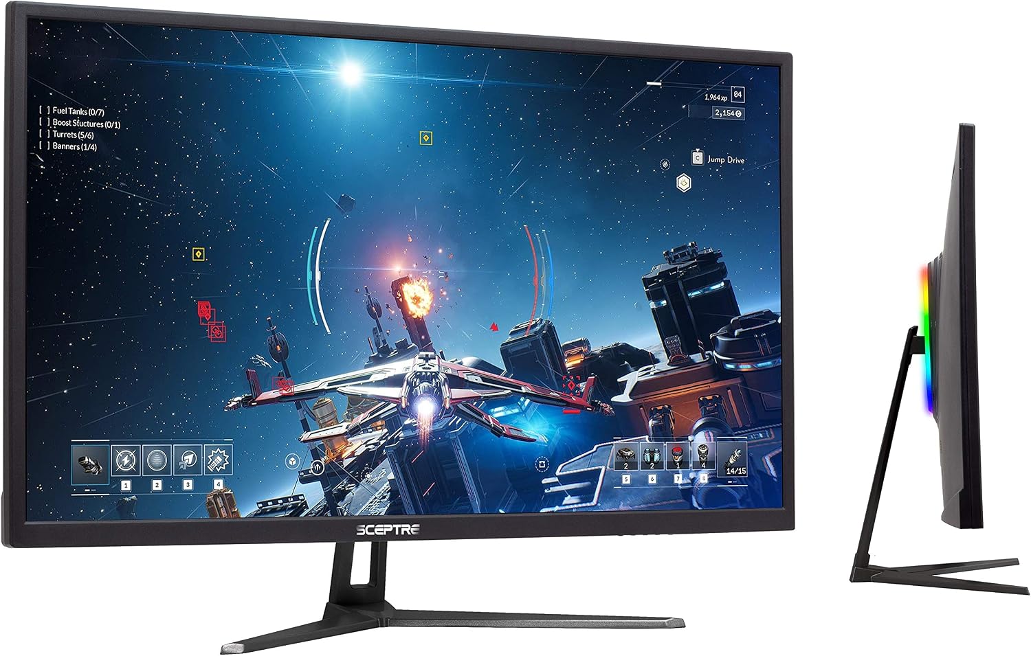 Sceptre 32' QHD 1440P 2560x1440 LED Monitor HDMI DisplayPort Up to 85Hz Build-in Speakers Blue Light Shift, Machine Black 2020 (E325W-2560AD)