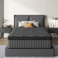 Twin Black Mattress,12 inch Hybrid Mattress Twin Size,Medium Firm with Memory Foam and Pocket Springs,Breathable Cover 12 inch Bed in a Box,39'X75'X12'