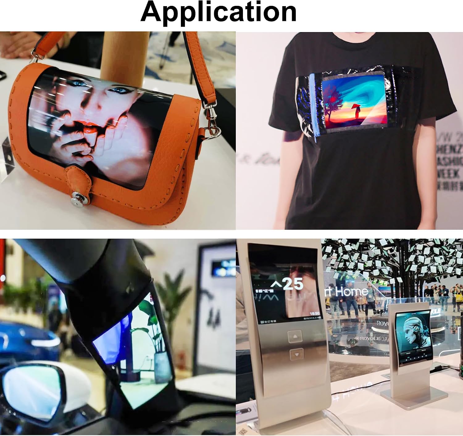wisecoco 7.8 inch Flexible Display Curved Bendable Screen FHD 1440 * 1920 AMOLED Display with HDMI Driver Board OLED Monitor Without Enclosure Kit for DIY Prototype Demo