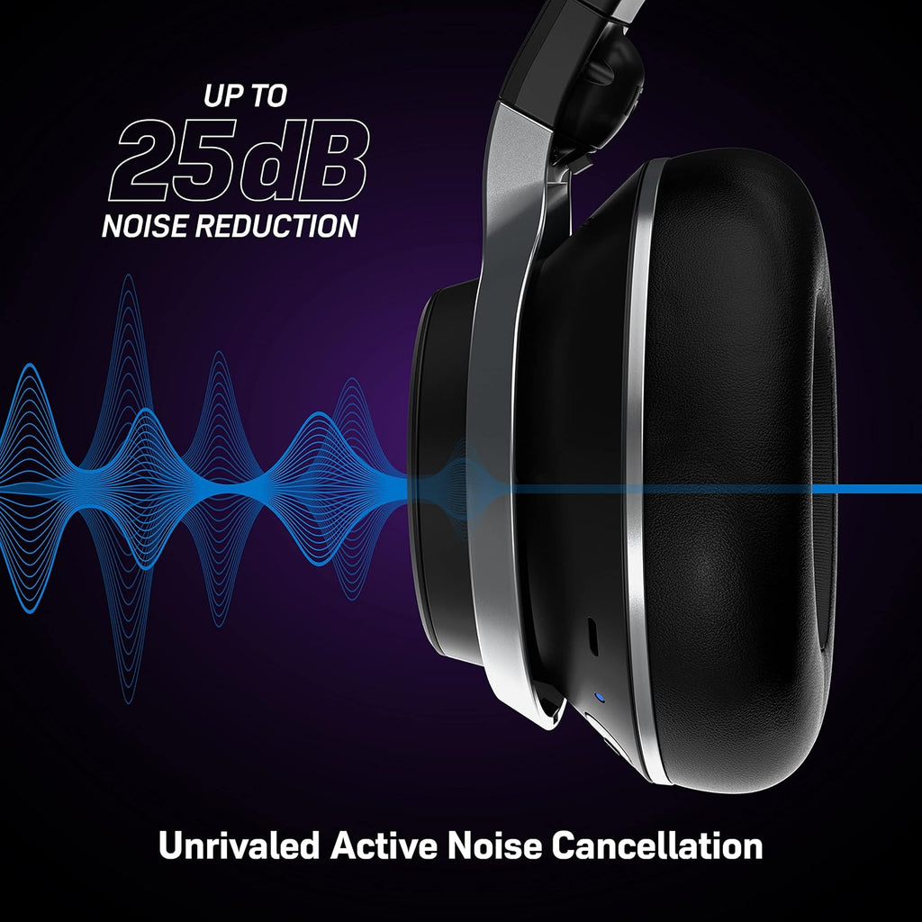 Turtle Beach Stealth Pro Multiplatform Wireless Noise-Cancelling Gaming Headset for PS5, PS4, Playstation, PC, Mac, Switch, & Mobile – 50mm Speakers, Bluetooth, Dual Batteries – Black (Renewed)