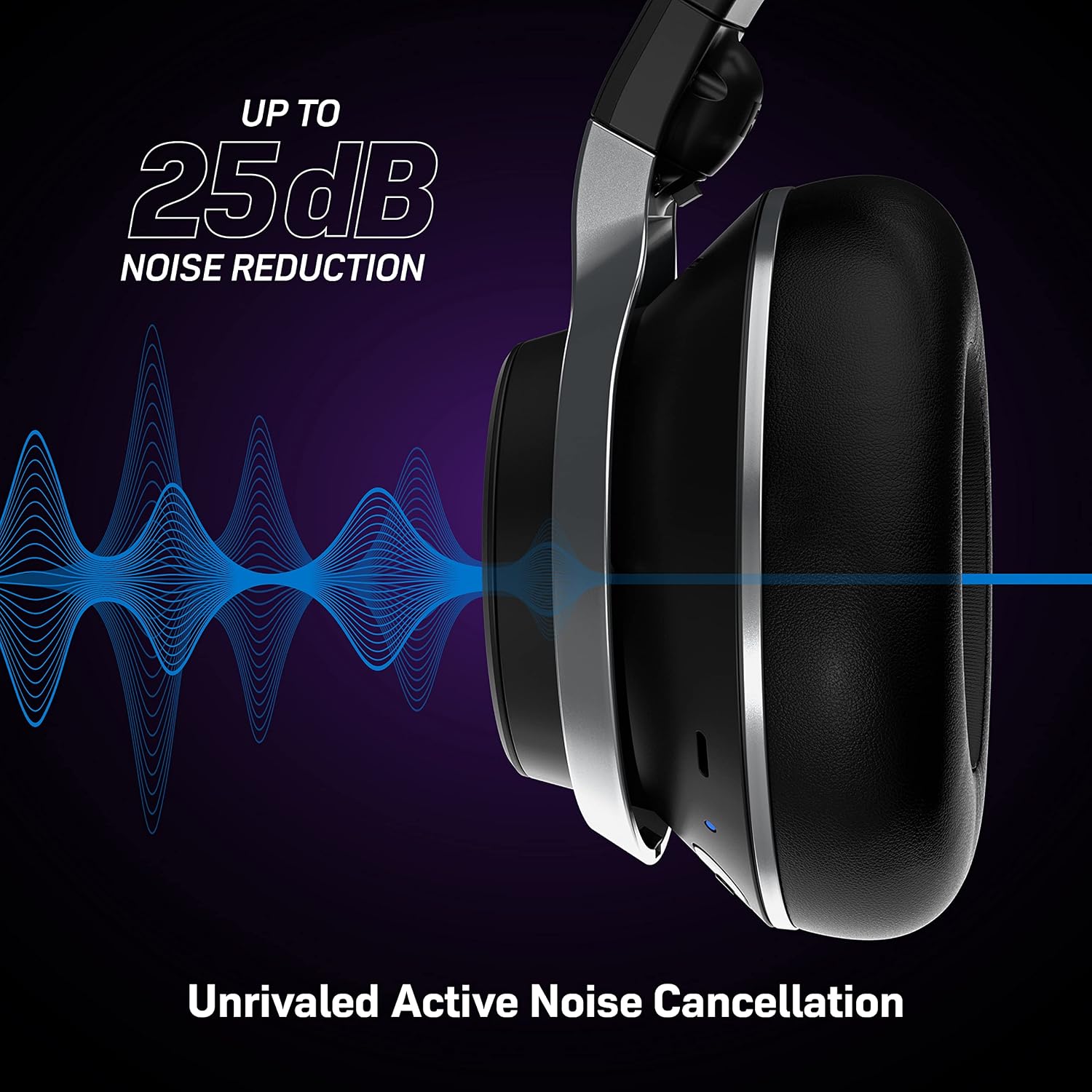Turtle Beach Stealth Pro Multiplatform Wireless Noise-Cancelling Gaming Headset for PS5, PS4, Playstation, PC, Mac, Switch, & Mobile – 50mm Speakers, Bluetooth, Dual Batteries – Black (Renewed)