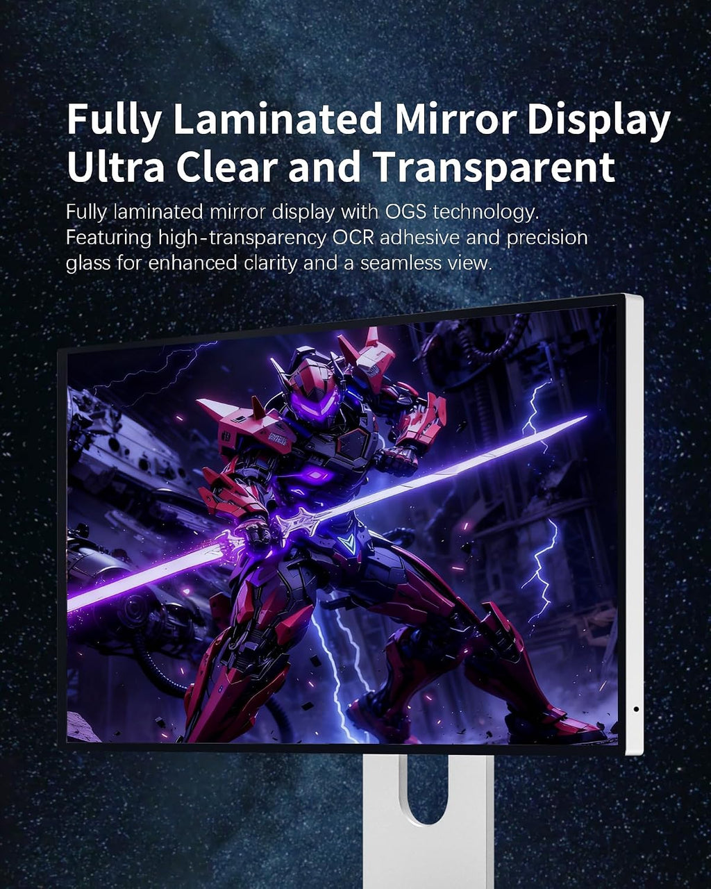P32K 32'' UHD (3840 x 2160) 4K 144Hz Glossy Monitor, IPS Panel, 10-Bit Color, 99% sRGB, 96% DCI-P3, 5ms, HDR, Low Blue Light, Eye Care (Honeycomb - Without Stand)