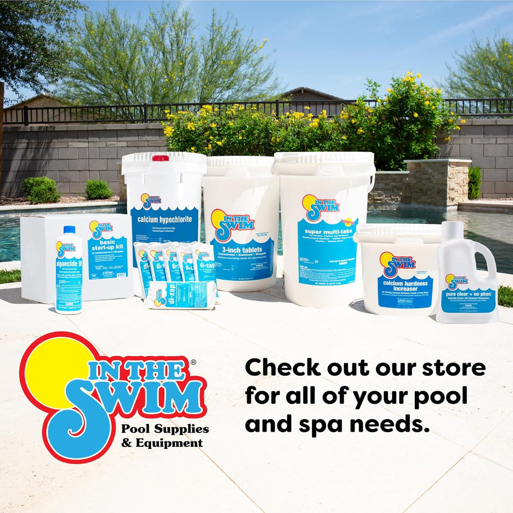 In The Swim 4 Inch Chlorine Sticks for Sanitizing Swimming Pools - Individually Wrapped, Slow Dissolving, Stabilized Chlorine Sanitizer - 90% Available Chlorine, 99% Trichlor - 10 Pounds