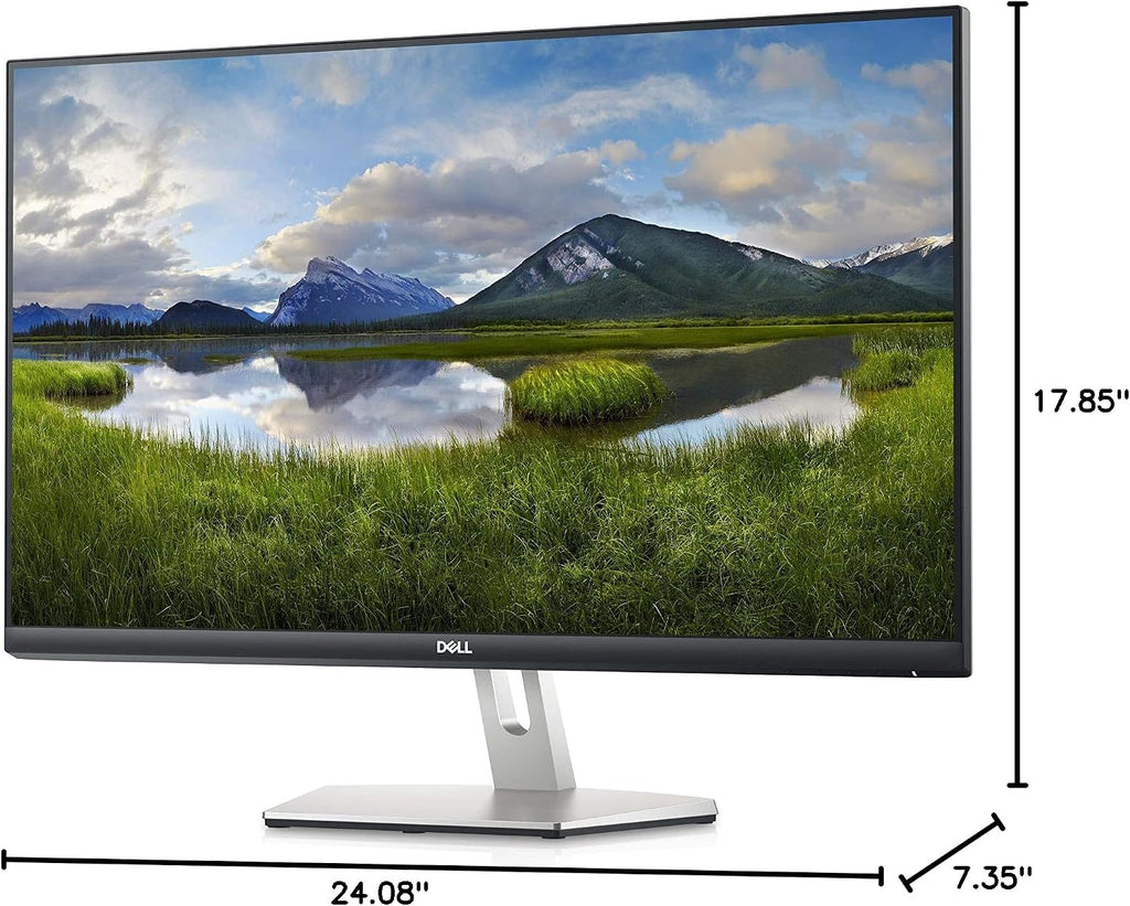 Dell S2721D 27 Inch 1440p QHD, IPS Ultra-Thin Bezel Monitor, AMD FreeSync, HDMI, DisplayPort, Built in Speakers, VESA Certified, Silver