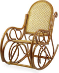 Milano Rocking Chair, Natural Rattan Wicker Handmade, ECO, Colonial Color