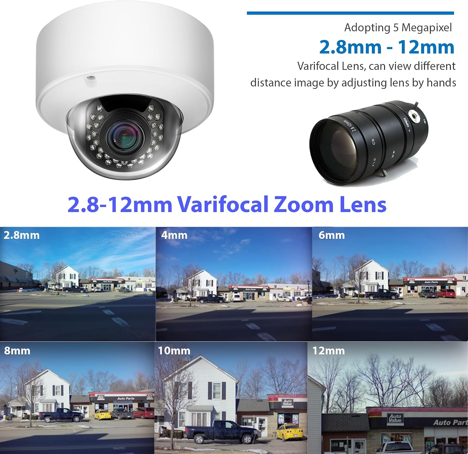GW Security 16 Channel 6K NVR 5MP Outdoor Indoor Security Camera System - 16 x Dome 5MP 1920P Waterproof 2.8-12mm Varifocal Zoom Microphone AI Face/Human/Cars Detection IP PoE Cameras, 4TB Hard Drive