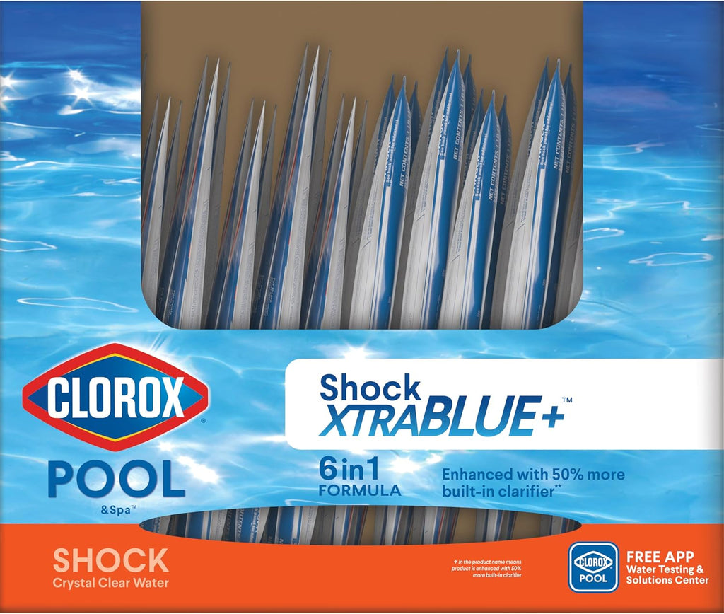 Clorox® Pool&Spa™ Shock XTRABLUE® Plus, Kills Bacteria & Algae in Swimming Pools, Swim-Ready in 15 Minutes, (36-Pack)