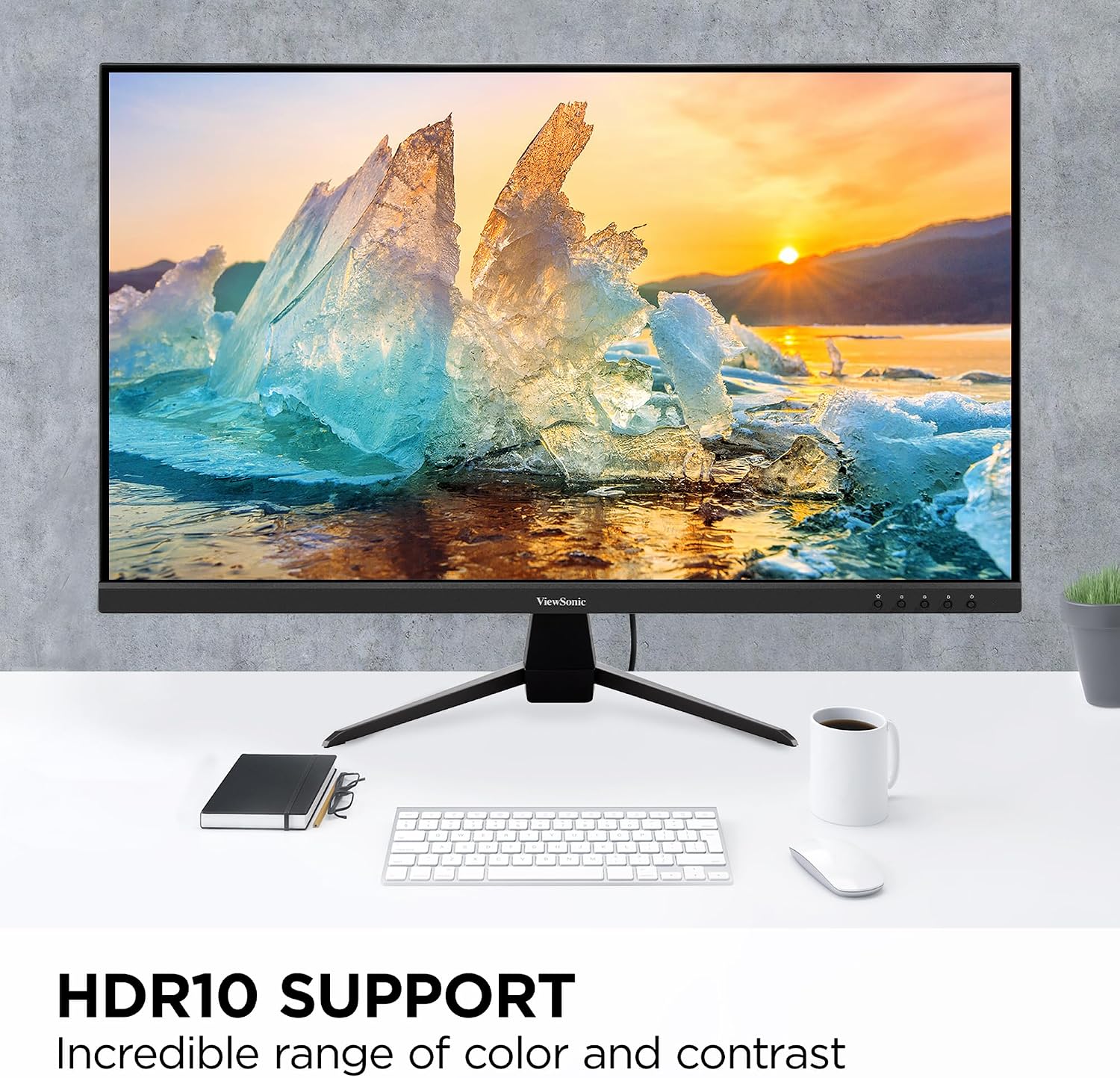 ViewSonic VX3267U-2K 32 Inch 1440p Monitor, IPS Display with 65W USB-C and HDR10 for Ultimate Home Entertainment, Eye Care Technology, Ultra-Thin Bezels, HDMI, and DisplayPort Inputs