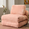 ovios Folding Sofa Bed, Foldable Sleeper Chair Floor Futon, Comfy Portable Convertible Fold Out Lounge Chairs for Living Room Bedroom, Pink