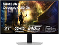 Samsung 27' Odyssey OLED G6 (G61SD) QHD & QD-OLED 240Hz 0.03ms FreeSync Premium Pro Gaming Monitor with Sleek Metal Design, 3 Year Warranty, US, LS27DG610SNXZA