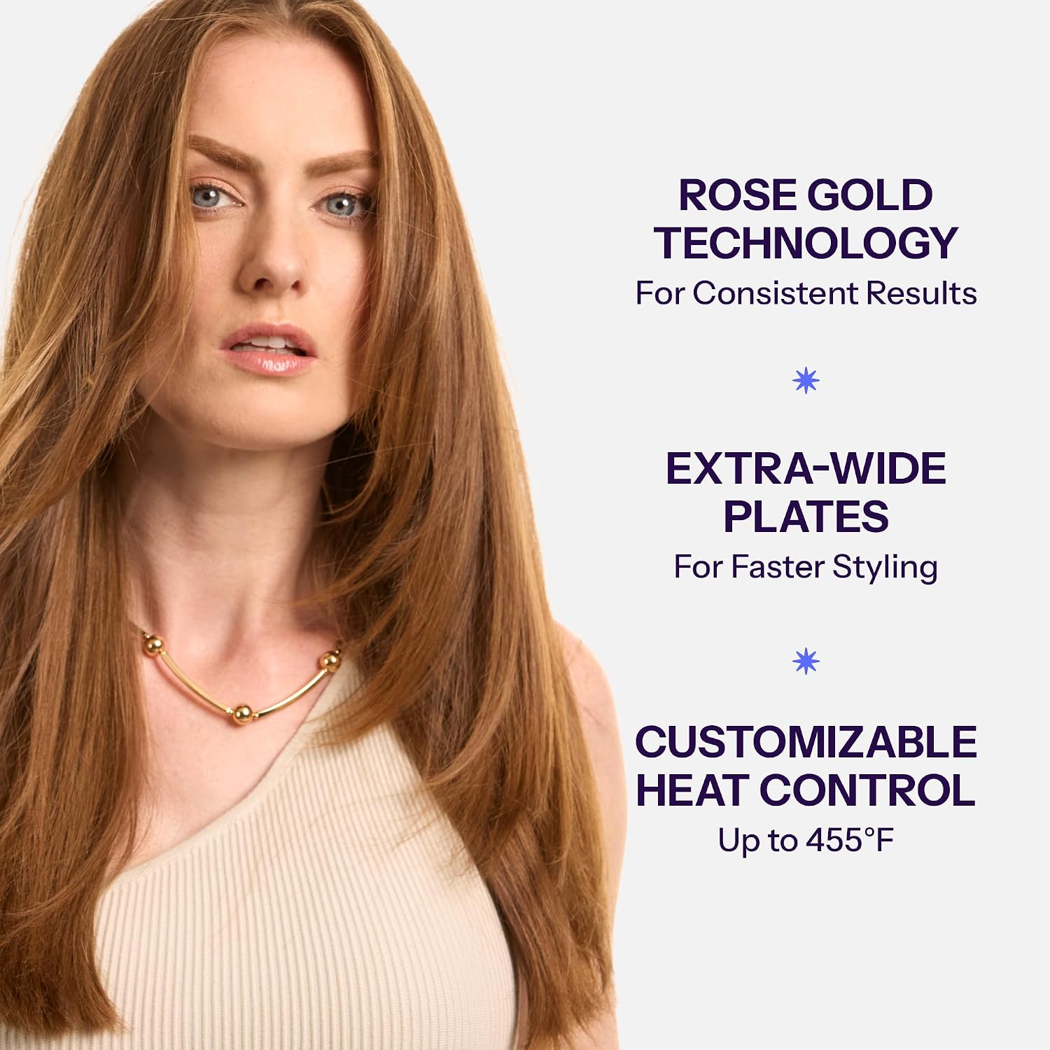 HOT TOOLS Professional Rose Gold Digital Extra Long Flat Iron, 1-1/2 inch