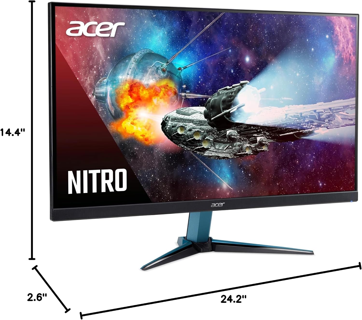 acer Nitro VG272U 27-inch WQHD IPS Gaming Monitor 240Hz 2560x1440 (Renewed)