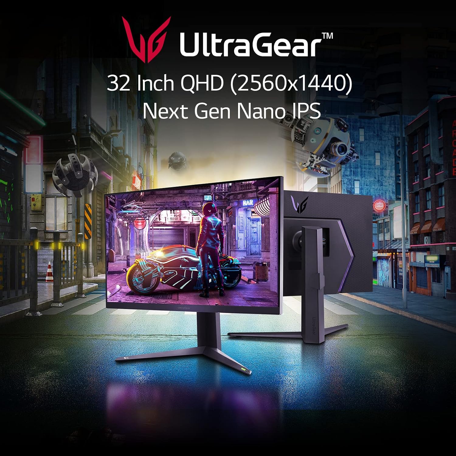 LG Ultragear FHD 32-Inch Gaming Monitor 32GN50R, VA 5ms (GtG) with HDR 10 Compatibility, NVIDIA G-SYNC, and AMD FreeSync Premium, 165Hz, Black
