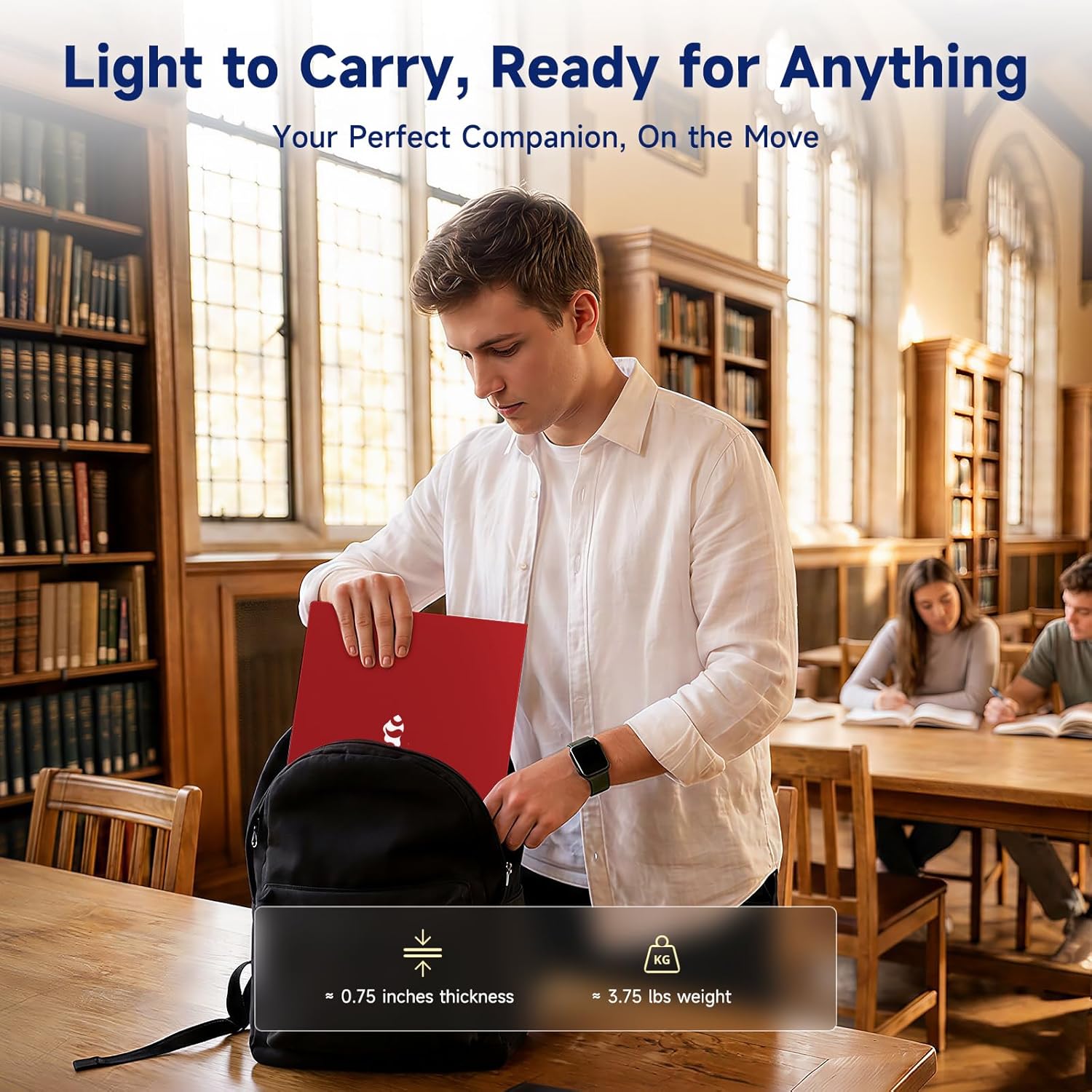 NIMO 15.6' FHD Student Laptop, Quad-Core(Beats i3, up to 3.6GHz), 8GB RAM 256GB SSD, Computer with 65W PD Fast Charging, Backlit Keyboard, Fingerprint, Wi-Fi 6, for College Study and Business Home