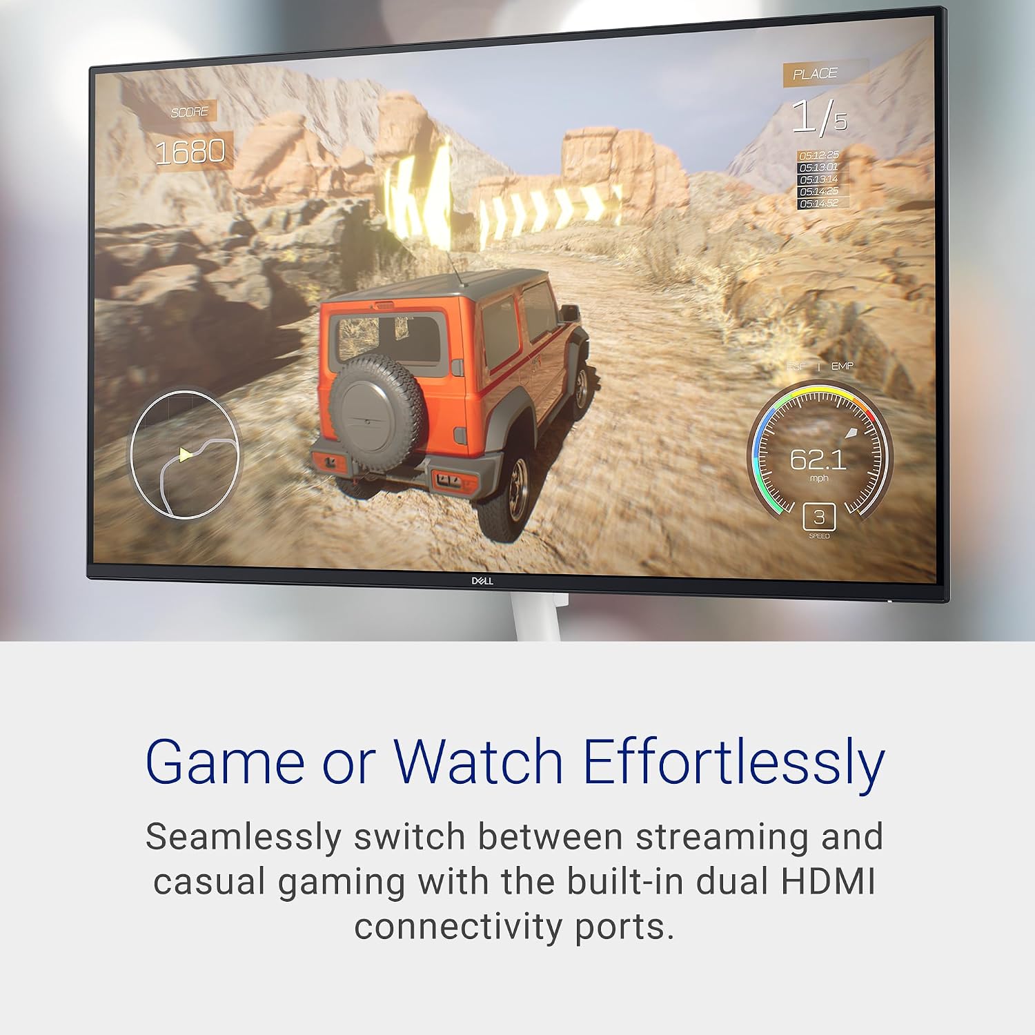 Dell S2725H Monitor - 27-inch Full HD (1920x1080) 8Ms 100Hz Display, Integrated 2 x 5W Speakers, 2 x HDMI, 16.7 Million Colors, Tilt Adjustability - Silver (Renewed)