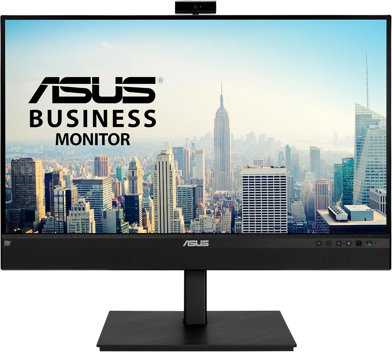 ASUS 27' 1440P Video Conference Monitor (BE27ACSBK) - QHD (2560 x 1440), IPS, Built-in 2MP Webcam, Mic Array, Speakers, Eye Care, Wall Mountable, AI Noise-canceling, USB-C, HDMI, Zoom Certified,Black