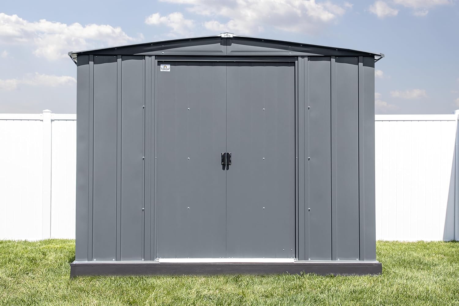 Arrow Classic Steel Storage Shed, 8x8, Charcoal