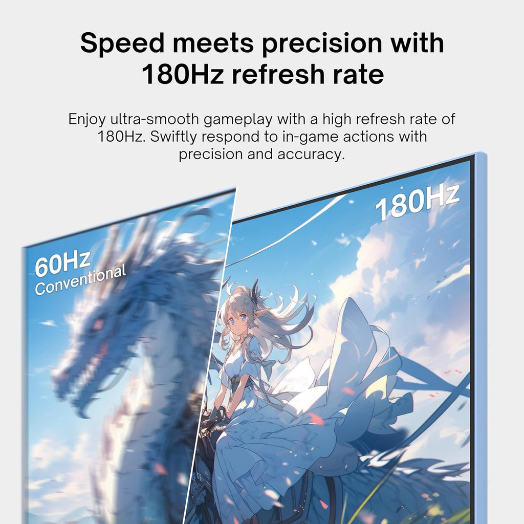 Pixio PX278 Wave Blue 27 inch 180Hz Refresh Rate FHD 1440p Resolution Fast IPS Panel 1ms GTG Response Time Gaming Monitor and PS1S Wave Blue Single Monitor Arm - Fits up to 32 inches and 19.8lbs