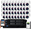 GW Security 32 Channel 4K NVR 5MP H.265 IP Surveillance Security Camera System with 32-Piece Super HD 1920P Weatherproof PoE Security Dome Cameras, AI Human & Vehicle Detection
