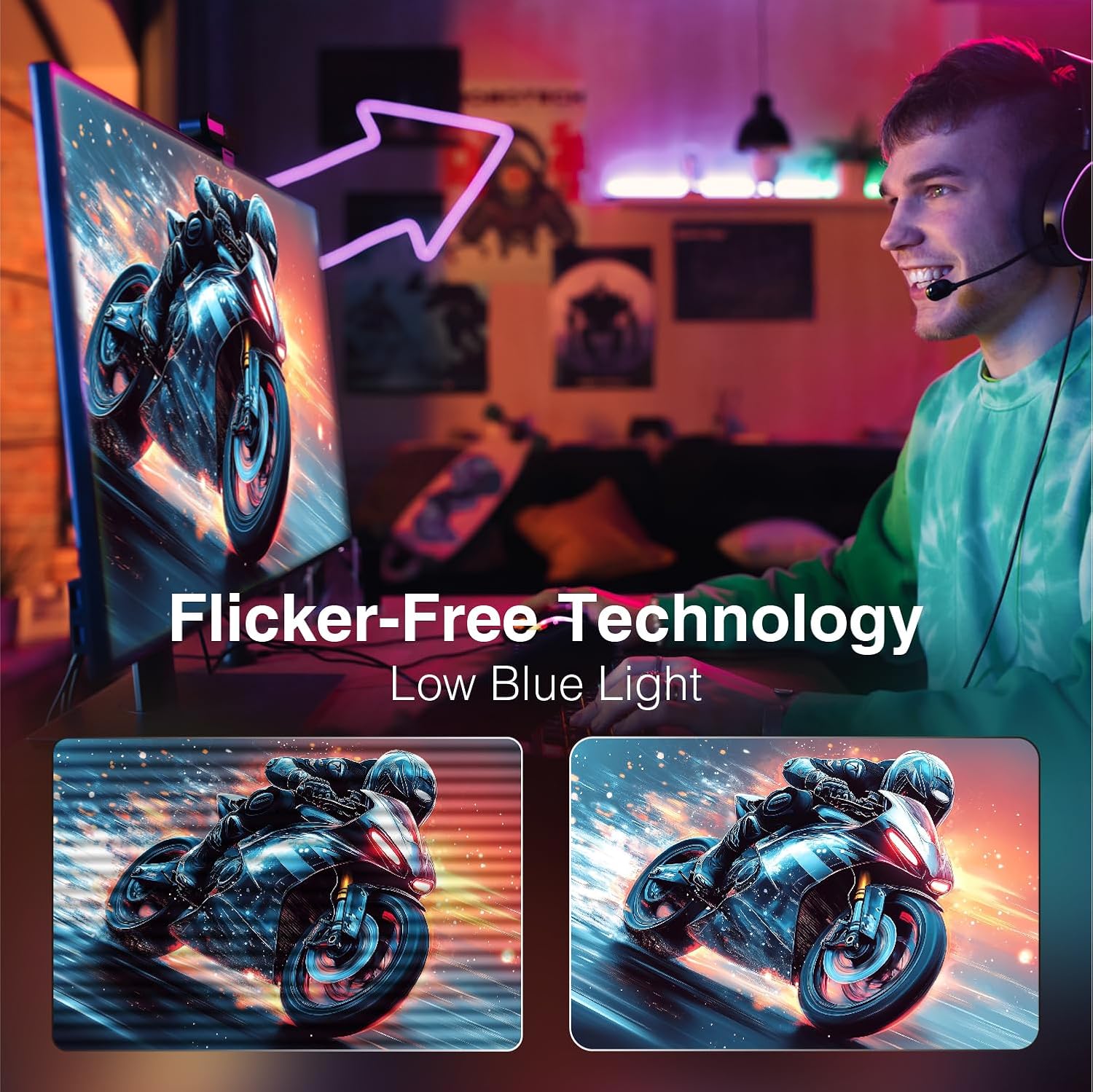 ArcticPro 27inch 240Hz Curved Gaming Monitor, FHD 1080p, 1ms Response Time, 4000:1 Contrast, PC Monitor, Adaptive sync, 3-Sided Frameless, Ultra Slim, 120% sRGB, Bluelight Filter,HDMI & DP Ports