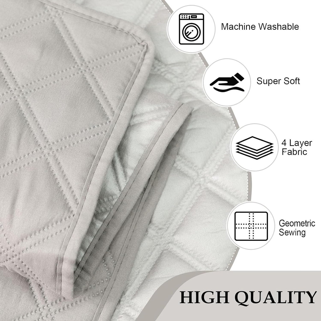 HDCAXKJ Waterproof Sectional Couch Cover L Shaped Sofa Covers Washable Corner Sectional Slipcovers Dog Pet Proof U Shape Furniture Protector with Upgraded Anti Slip Strips (X-Large, Light Grey)