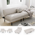 Ribilake 70' Futon Sofa Bed, 4 in 1 Multi-Function Couch Sleeper with Adjustable Backrest, Modern Convertible Futon, Recliner Small Loveseat for Living Room, Dorm, Beige