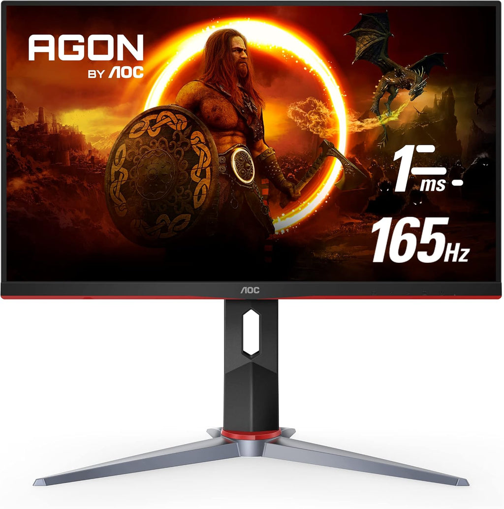 AOC Q27G2S 27' Gaming Monitor, QHD 2K 2560x1440, 165Hz 1ms, G-SYNC Compatible, Height Adjustable, 3-Year Zero-Bright-dot,Black (Renewed)