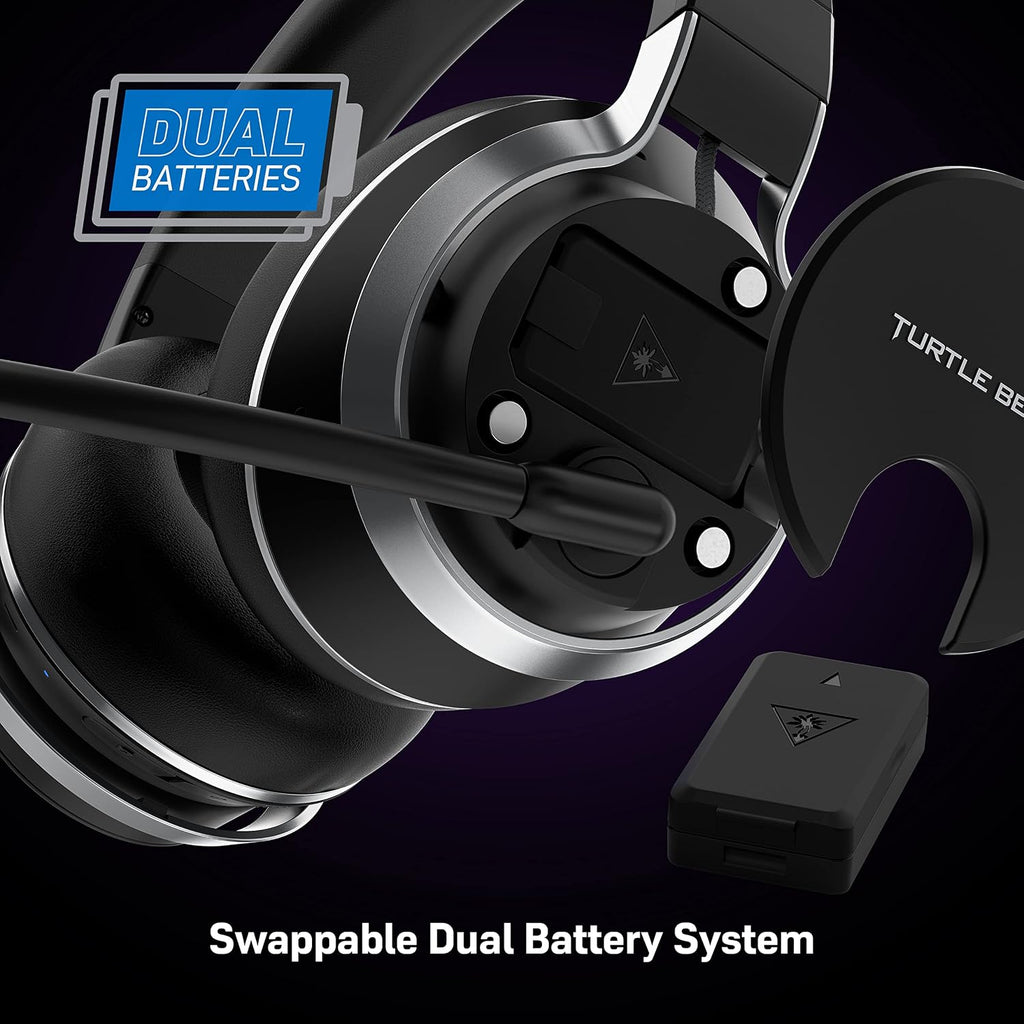 Turtle Beach Stealth Pro Multiplatform Wireless Noise-Cancelling Gaming Headset for PS5, PS4, Playstation, PC, Mac, Switch, & Mobile – 50mm Speakers, Bluetooth, Dual Batteries – Black (Renewed)