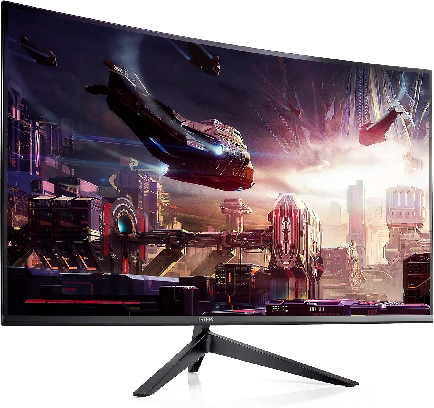 GTEK F2740C 27-Inch Curved Frameless Gaming Monitor Full HD 1920 x 1080P, 1800R, VA 1ms MPRT, 240Hz, FreeSync, Speakers, DisplayPort/HDMI/Type-C, VESA (Renewed)