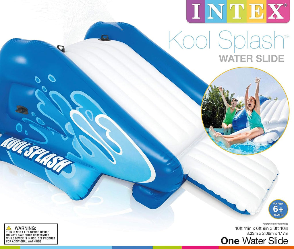 INTEX 3 Pack 58849EP Kool Splash Vinyl Inflatable Play Center Swimming Pool Water Slide with Built in Sprayers for Kids and Adults, Age 6 and Up
