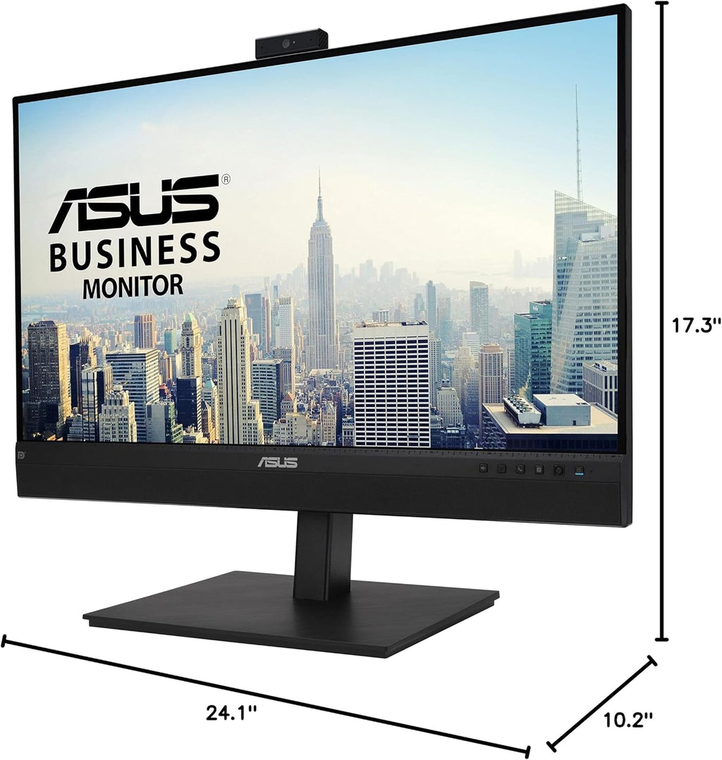 ASUS 27' 1440P Video Conference Monitor (BE27ACSBK) - QHD (2560 x 1440), IPS, Built-in 2MP Webcam, Mic Array, Speakers, Eye Care, Wall Mountable, AI Noise-canceling, USB-C, HDMI, Zoom Certified,Black