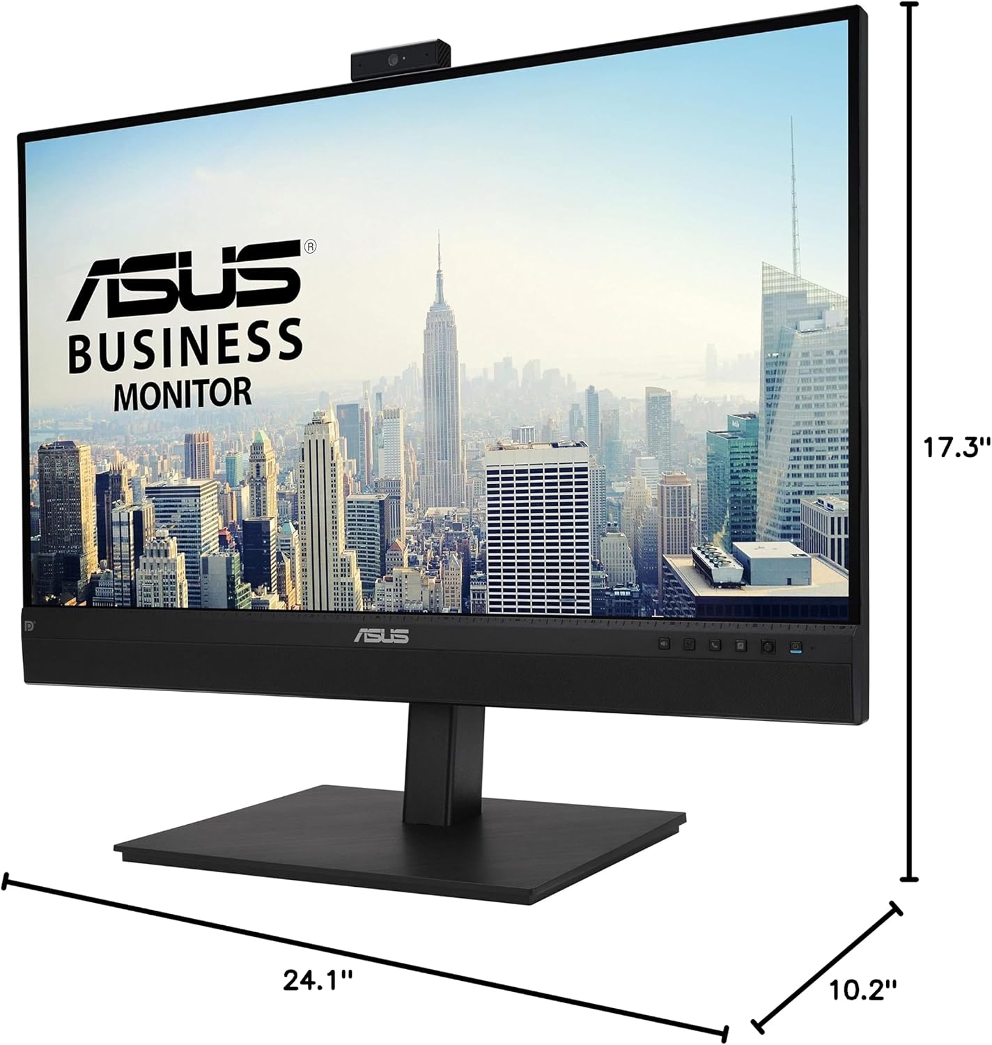 ASUS 27' 1440P Video Conference Monitor (BE27ACSBK) - QHD (2560 x 1440), IPS, Built-in 2MP Webcam, Mic Array, Speakers, Eye Care, Wall Mountable, AI Noise-canceling, USB-C, HDMI, Zoom Certified,Black