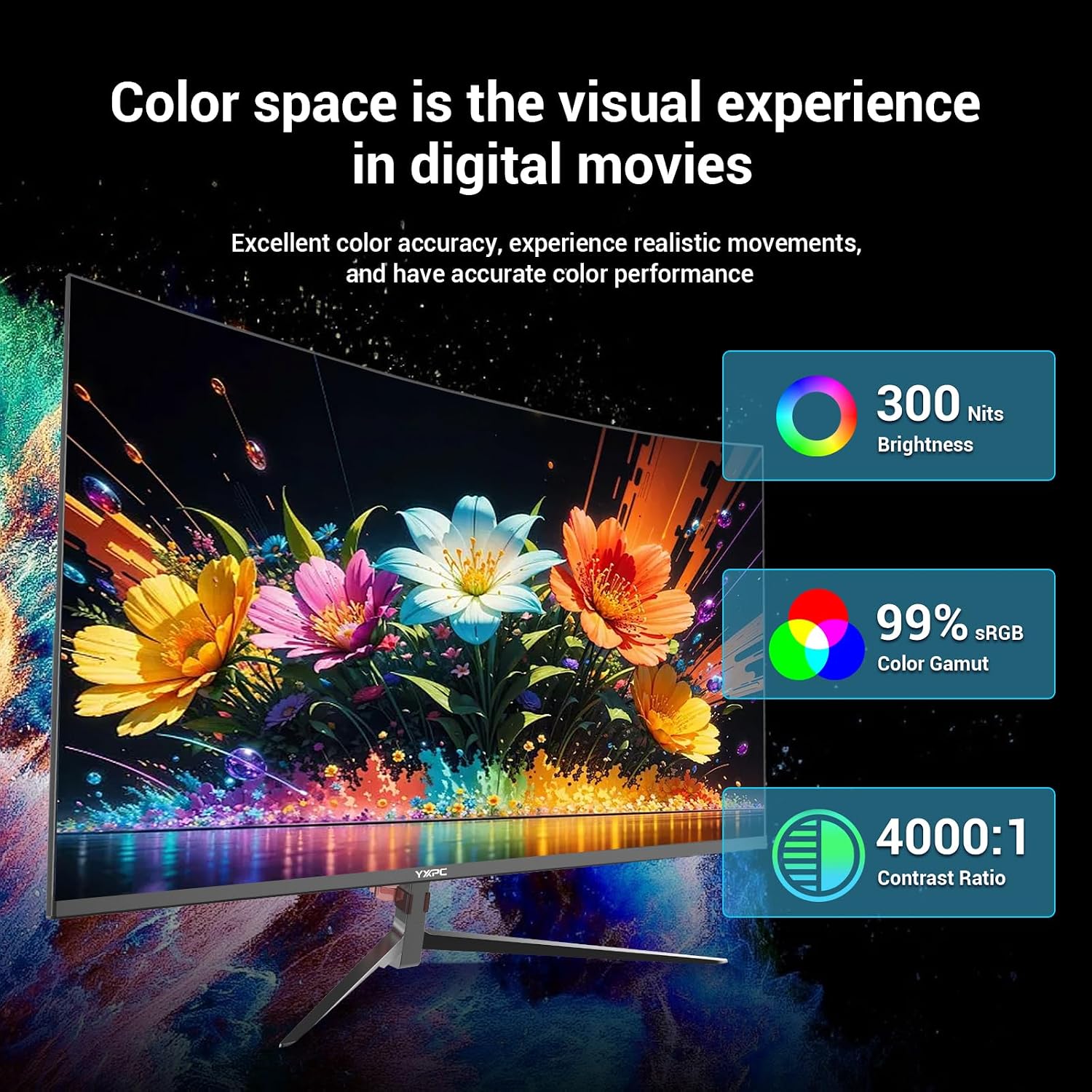 27 inch Curved Gaming Monitor 180Hz FHD 1080p, 1ms VA Display, 1800R,FreeSync Premium, Borderless Design, Eye Care, Built-in Speakers, HDMI/DisplayPort, PC Office Monitor for Working and Gaming
