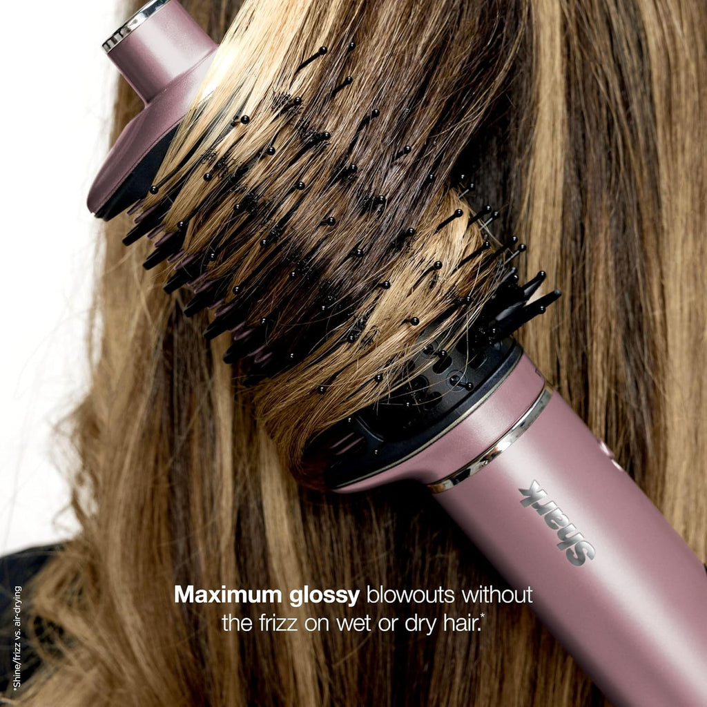Shark Glam Ceramic & Powerful Air Styling & Drying System, with Silki Straightener & Glossi Air Glosser, for Drying, Curling, Air Straightening & Glossing, Pink, HD6051SPK (Straight & Wavy Hair)