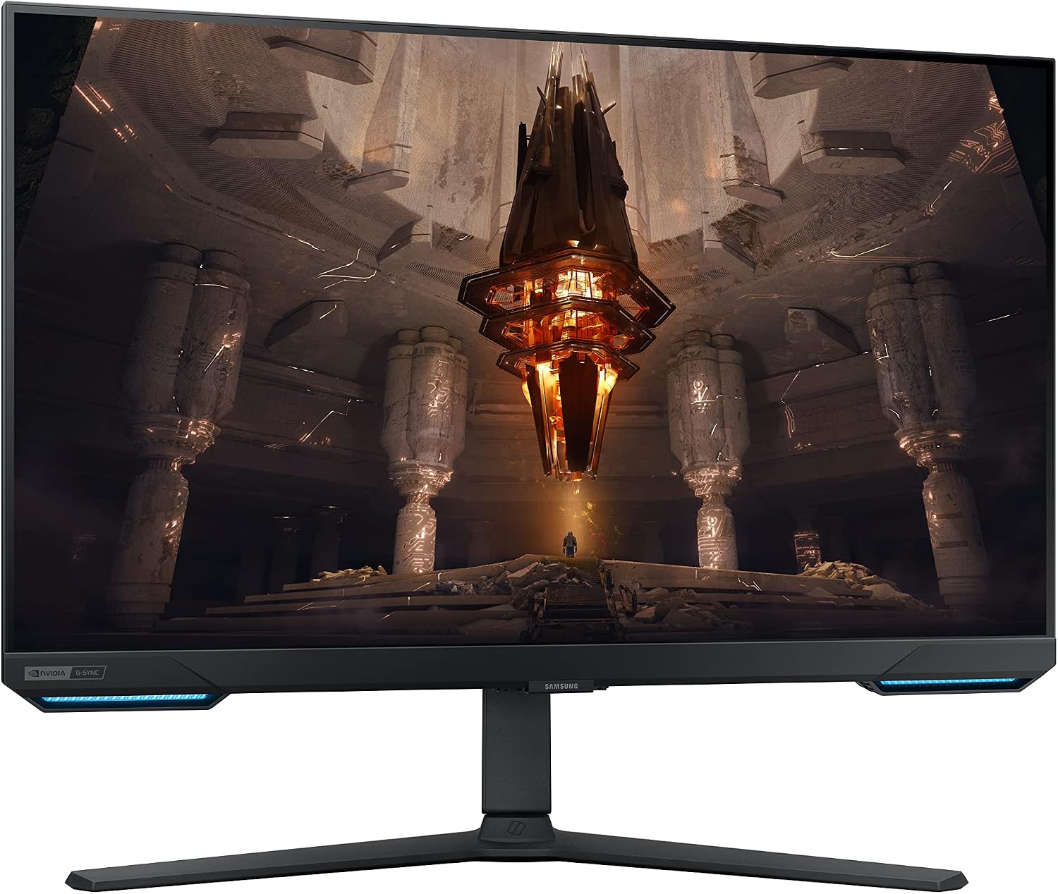 SAMSUNG Odyssey G70B Series 32-Inch 4K UHD Gaming Monitor, IPS Panel, 144Hz, 1ms, HDR 400, G-Sync and FreeSync Premium Pro Compatible, Ultrawide Game View (LS32BG702ENXGO)