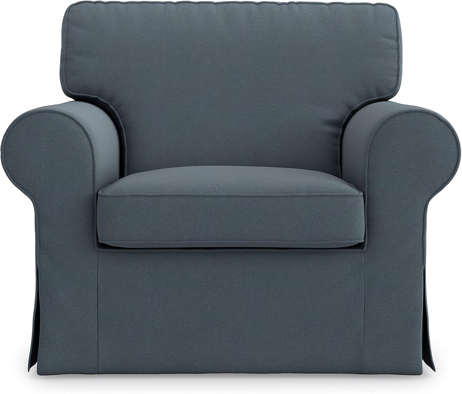 MASTERS OF COVERS Ektorp Armchair Cover for The IKEA Ektorp Chair Slipcover Replacement (Titanium Grey)-Not Fit for Uppland Series Sofa (Armchair Cover Only!)