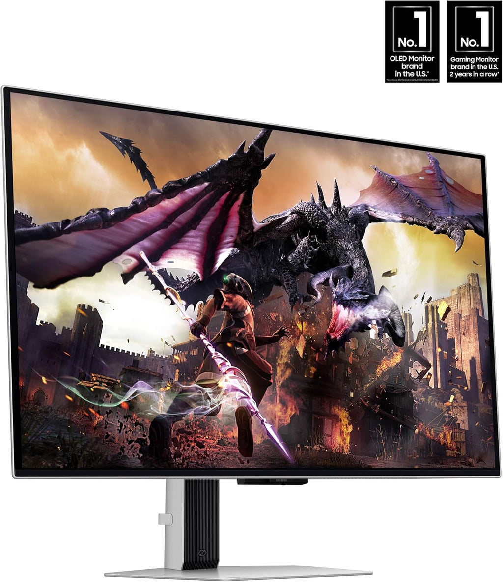 Samsung 32DG8 32 Inch Odyssey G80SD 4k UHD Smart Gaming Monitor with 1 Year Amber Protection Extension (2024)