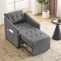 Bezseller Sleeper Sofa Chair Bed, 3-in-1 Convertible Sleeper Chair with Storage Drawer, Pull Out Couch with Side Pocket, Pillow, and Adjustable Backrest, for Living Room Bedroom Apartment, Dark Grey