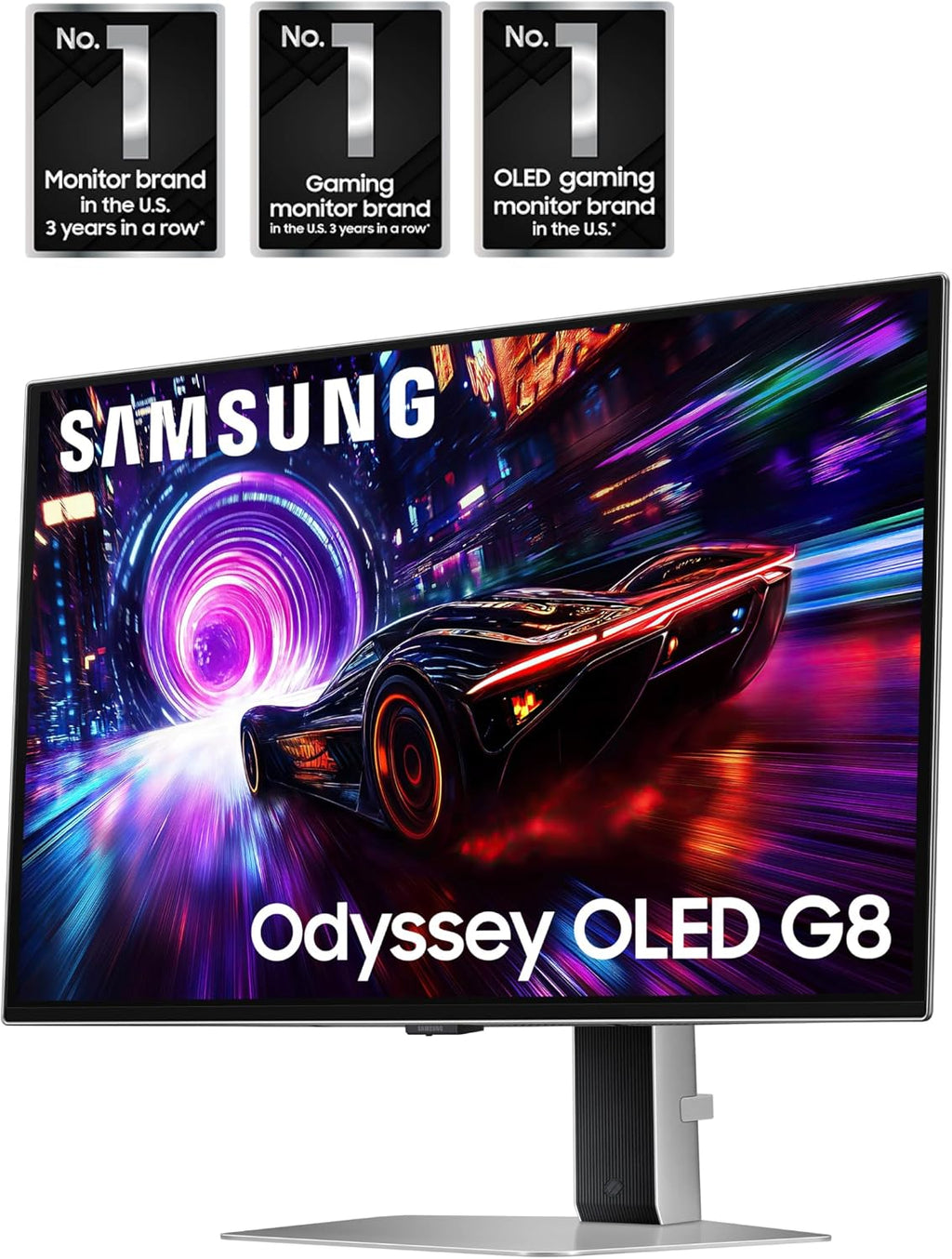 Samsung LS27FG810SNXZA 27 Inch Odyssey OLED 4K 240Hz Gaming Monitor with 1 Year Amber Protection Extension Plan (2025)