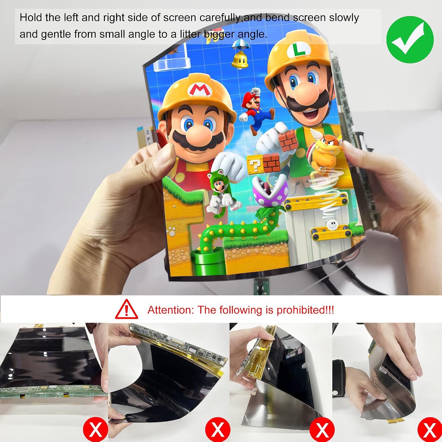 wisecoco OLED Flexible Display 13.3 Inch Amoled On-Cell Capacitive Touchscreen 2K 2048x1536 IPS Bendable Flexible Screen Display