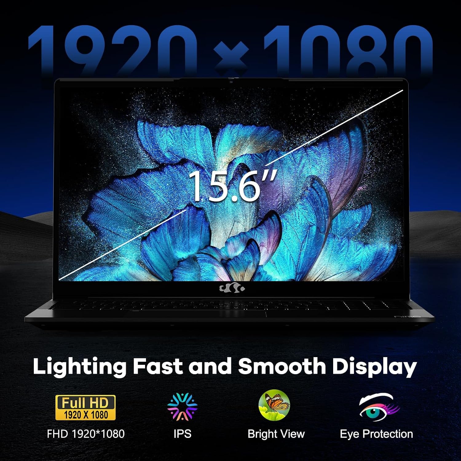 NIMO 15.6' IPS FHD-Gaming-Laptop, AMD Ryzen 5 6600H 32GB DDR5 RAM 1TB SSD (Beat i7-1165G7, 6 Cores Up to 4.5GHz) AMD Radeon 660M GPU 100W USB-C PD Fast Charger Backlit Keyboard Fingerprint (Renewed)